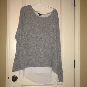 Lane Bryant zipper back lined top